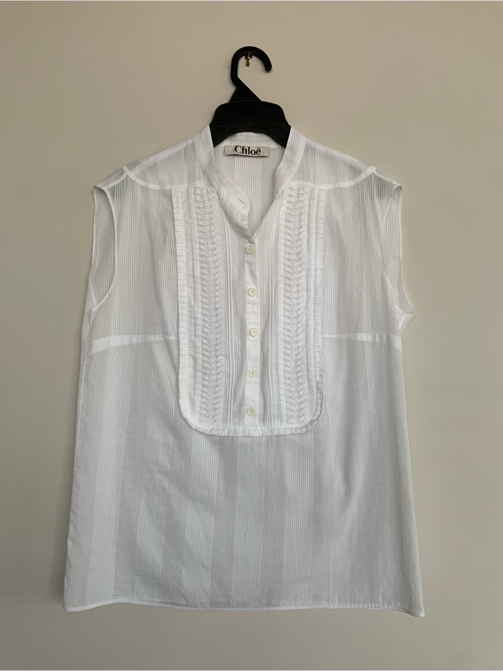 Chloe white sleeveless top